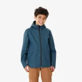 QUECHUA Detská nepremokavá turistická bunda MH500 TW 7-15 r. modrá 8-9 r (131-140 cm) · záber 1