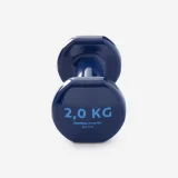 DOMYOS ČINKY NA FITNESS 2 × 2 Kg – MODRÁ 2 x 2 kg · záber 2