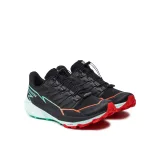 Pánská běžecká trailová obuv SALOMON Thundercross M black cherry tomato electric green · záber 4