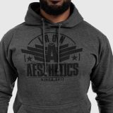 Fitness cipzár nélküli pulóver Iron Aesthetics Force, Charcoal Grey · záber 4