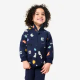 DOMYOS Detská obojstranná bunda na zips tmavomodrá 4-5 r (103-112 cm) · záber 1