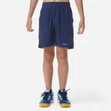 KUIKMA Detské bedmintonové šortky tmavomodré 5-6 r (113-122 cm) · záber 1