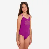 DECATHLON Dievčenské jednodielne plavky Hiloe fialové 14-15 r (160-166 cm) · záber 1