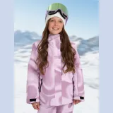 Snowboardová bunda membrána 8000 dievčenská - multicolor · záber 1