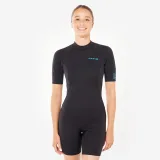DECATHLON Dámsky šortkový neoprén 100 na surf 1,5 mm čierny L · záber 1