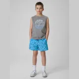 Plážové boardshorty chlapčenské - modré - Farba: modrá · záber 3
