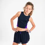 KIPRUN Dievčenské bežecké tielko crop top 900 modro-fialové 14-15 r (160-166 cm) · záber 1