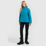 Dámský fleece se stojáčkem oversize - tyrkysový · záber 2
