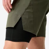 DOMYOS Pánske priedušné fitness šortky 2 v 1 s vreckom na zips XL · záber 2