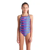 Dívčí plavecké jednodílné plavky ARENA GIRLS RACING STRIPE SWIMSUIT LIGHTDROP BACK · záber 5