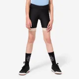 BTWIN Detské cyklistické šortky 500 7 – 13 rokov čierno-béžové 7-8 r (123-130 cm) · záber 1