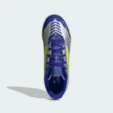 Chlapecké fotbalové kopačky turfy ADIDAS F50 Club Messi Jr TF silver metallic solar yellow lucid blue · záber 5