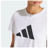 Dámské tréninkové tričko s krátkým rukávem ADIDAS WE LOGO T WHITE BLACK · záber 4