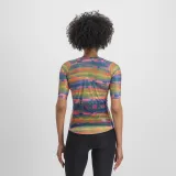Női rövid ujjú kerékpáros mez SPORTFUL Glitch w bomber jersey, multicolor papaya · záber 3