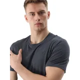 Pánské tréninkové tričko s krátkým rukávem 4F TSHIRT FNK-WSS24TFTSM599-20M-DEEP BLACK MELANGE · záber 3