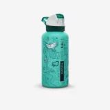 QUECHUA Detská hliníková fľaša 0,6 l tyrkysová so vzorom bez · záber 1