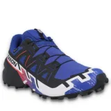 Pánska bežecká trailová obuv SALOMON Speedcross 6 GTX Equipe M surf web fiery red white · záber 1