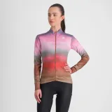 Dámský cyklistický dres s dlouhým rukávem SPORTFUL Flow supergiara w thermal jersey, cayenna red pink · záber 2