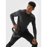 Pánské tréninkové tričko s dlouhým rukávem 4F LONGSLEEVE FNK-WAW24TFLOM273-22M-ANTHRACITE MELANGE · záber 4
