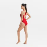 DECATHLON Dámske jednodielne plavky Kamyleon 100 modro-červené M-L · záber 2