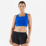 KIPRUN Dámsky bežecký crop top 900 Light Méline Rollin modrý L · záber 1
