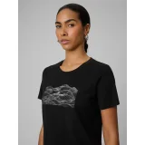 Dámské turistické tričko s krátkým rukávem 4F TSHIRT F2785-20S-DEEP BLACK · záber 5
