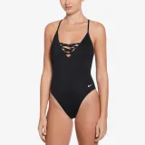 Dámské plavecké jednodílné plavky NIKE SWIM SNEAKERKINI 2.0 BLACK-BLACK · záber 2