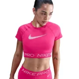 Dámske tréningové tričko s krátkym rukávom NIKE PRO W NP DF SS TOP TT GRX RUSH PINK PINK FOAM WHITE · záber 1