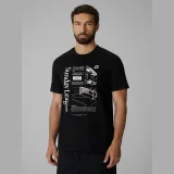 T-shirt regular s potlačou pánsky - čierny · záber 1