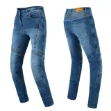 Dámske moto džínsy W-TEC Arikaro Lady Farba modrá, · záber 1