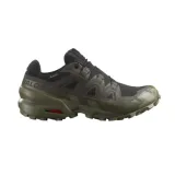 Pánská běžecká trailová obuv SALOMON Speedcross 6 GTX M black peat deep lichen green · záber 1