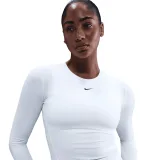 Dámske tréningové tričko s dlhým rukávom NIKE W NK ONE DF FTTD LS TOP WHITE BLACK · záber 2
