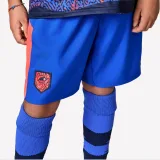 KIPSTA Detské futbalové šortky Viralto Kids modré červený pásik 7-8 r (123-130 cm) · záber 2