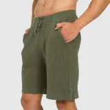 Pánske pletené kraťasy Iron Aesthetics Vibe, zelené · záber 3