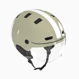 BTWIN Prilba na mestský bicykel CBH 580 s priezorom zelená M (55-59 cm) · záber 1