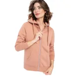 Dámska zateplená mikina so zipsom VOLCANO B-DAFNE-101-BEIGE · záber 2