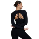 Dámské tréninkové tričko s dlouhým rukávem 4F LONGSLEEVE FNK F403-20S-DEEP BLACK · záber 4