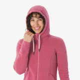 QUECHUA Dámska turistická mikina NH500 fialová XL · záber 2
