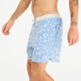 DECATHLON Pánske boardové šortky 100 Flora belaso-biele 2XL · záber 2
