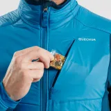 QUECHUA Pánska fleecová hybridná mikina na zimnú turistiku SH900 X-warm modrá L · záber 2