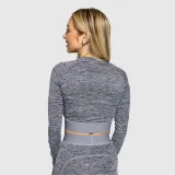 Športový crop top Iron Aesthetics Grande, sivý · záber 3