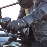 Dámske kožené moto rukavice W-TEC Perchta Farba čierna, · záber 3