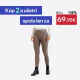 FOUGANZA Dámske jazdecké legíny 500 Fullgrip hnedé M · záber 1