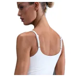 Dámske tréningové tielko NIKE W NK ONE DF TANK CPSL SPD WHITE BLACK · záber 3