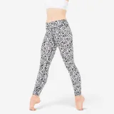 DOMYOS Dievčenské legíny na moderný tanec biele 14-15 r (160-166 cm) · záber 1