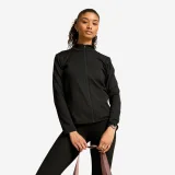 DECATHLON Dámska fleecová fitness bunda čierna L · záber 2