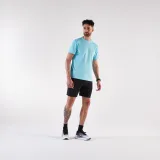 KIPRUN Pánske bežecké tričko Run 500 Graph modré M · záber 2