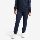DOMYOS Dámske fitness tepláky strih slim moltonové tmavomodré L (W33 L31) · záber 1