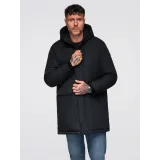 Pánska bunda s kapucňou OMBRE Jacket OM-JAPJ-0313 V-6 black · záber 2