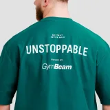 GymBeam Oversized Unstoppable T-shirt Green - Velikost: XL | Barva: Zelená | Hmotnost: 0,39 kg · záber 2
